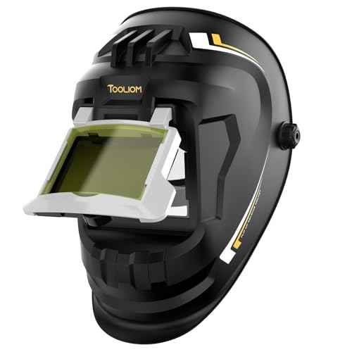 TOOLIOM Flip Front Welding Helmet Welding Mask with Flip Up Lens Welding Hood Shade-10 Black Welder Helmet for Stick MIG TIG