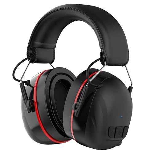 Gel Cushions Ear Muffs, Bluetooth 5.4 Hearing Protection Headphones with 1200mAh Battery, 120H Working Time, 30dB SNR, Larger Buttons for Easy Operation, Superior Stereo Sound Quality
