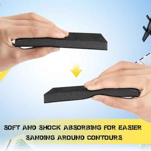 8 Pcs Soft Black Foam Sanding Pads Interface Sander Backing Pad Compatible with Festool RS400 LS130 Sander, 80 x 133 x 12 mm