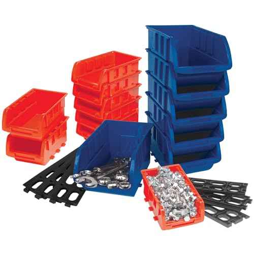 Performance Tool W5195 15pc Storage Bin Set, Great For Organizing Home, Office or Workshop