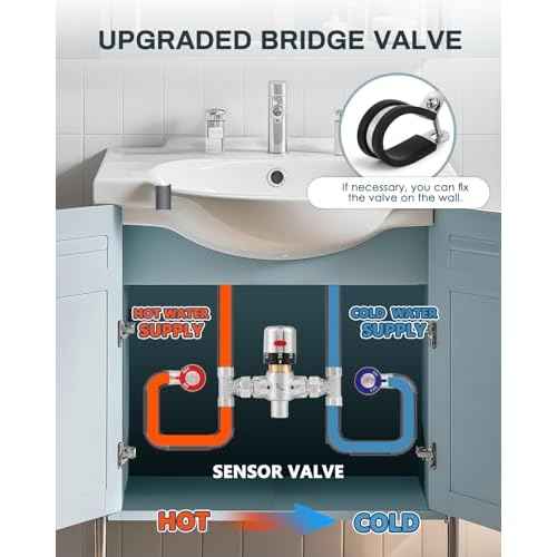 Adjustable Temperature Bypass Sensor Valve Kit for Instant Hot Water Recirculating System Replacement for The Plastic Sensor Valve Compatible With 500800, 500805