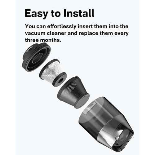 HOTO 4 PCS Filter Replacement for HOTO Compressed Air Capsule Only, Not for Autocare Air Duster