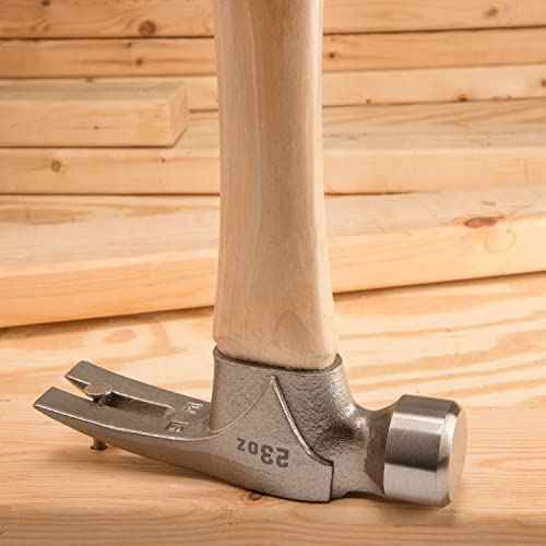ESTWING Pro California Hammer - 23 oz Rip Claw Hammer with Smooth Face & Hickory Wood Handle - MRW23LS