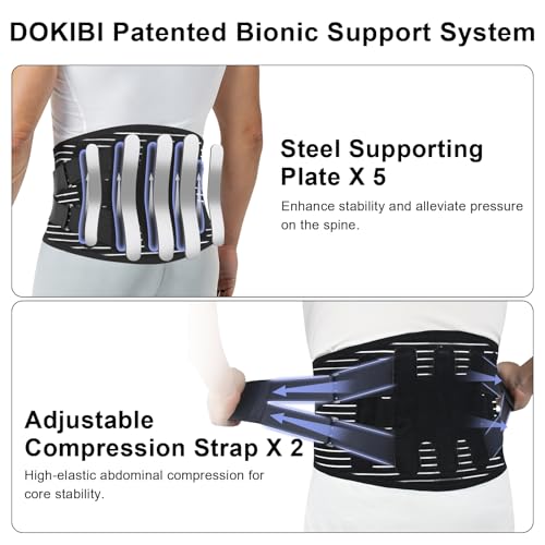 Back Brace for Lower Back Pain Relief,Lumbar Waist Support for women,Lower Back with 3D Lumbar Pad for Work Sports Sciatica, Scoliosis(Black，M)