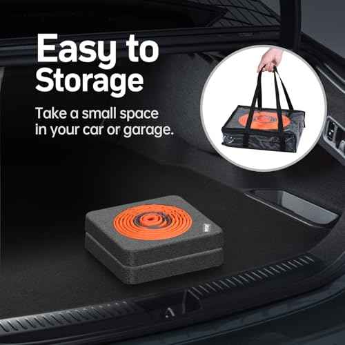 BATTIFE [2 Pack] 28 Inch Collapsible Traffic Safety Orange Cones with Black Weighted Base, Multi Purpose Pop-up Cones and Reflective Collar, for Road Parking, Driving Practice.