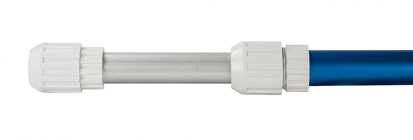 Aqua Select 2 ½ - 7 ½ Foot Telescoping Pool Vacuum Pole | Heavy Duty Aluminum Pole for Leaf Skimmers, Pool Brushes and Vacuum Heads | Expandable Swimming Pool Pole