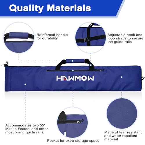 Guide Rail Protective Bag for Most Brand, Professional Carry Bag for Transporting Track Saw Guide Rails and Aaccessories, Up to 59¡±, Classic Blue