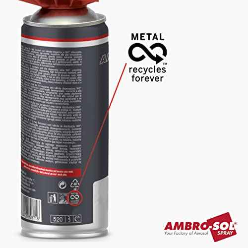 Ambro-Sol V4006018 Multi-Purpose Acrylic Spray Paint, Vibrant Paint for indoor and outdoor, Suitable for Multiple Surfaces, NET WT. 10.40 OZ. 400ml, Recyclable Tin Plate Spray Can, Yellow Green