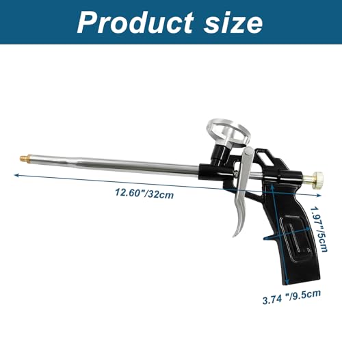 BokWin 1 Pcs Spray Foam Gun Heavy Duty Expanding Foam Gun Stainless Steel Sealant Application Gun for Filling Sealing Windows Gap