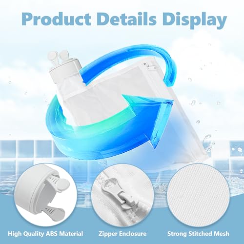 Funmit Pool Spa Zippered Bags Replacement for Polaris 280, 480 Pool Cleaner All Purpose Filter Bags K13 K16 (2 Pack)