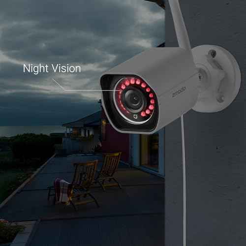 Zmodo Outdoor Wireless Security Camera System, 2 Pack 1080p Full HD Smart Home Indoor Outdoor WiFi IP Cameras with Night Vision, Plug-In, Compatible with Alexa