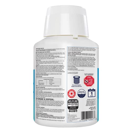 HTH 42047 Pool Care 1" Chlorine Tabs, Swimming Pool Sanitizer with Added Clarifier - Eliminates Bacteria & Algae, Makes Water Clean & Crystal Clear, Sanitizes & Protects - Slow Dissolving, 5 lbs