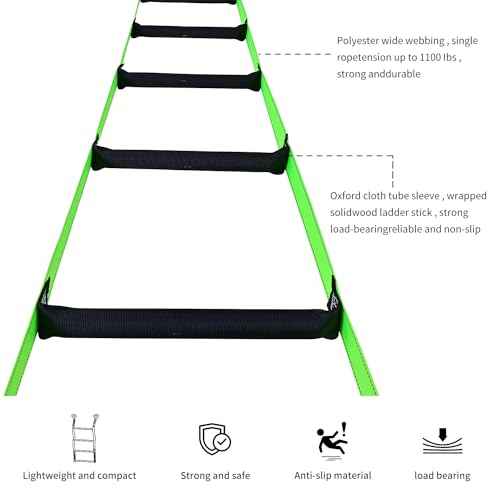 Fire Escape Ladders, 32.8FT Emergency Rope Ladder with 2 Hooks for 3-5 Story Homes, Portable Multi-use Quick Deployment Rope Ladders for Balcony Tree Window