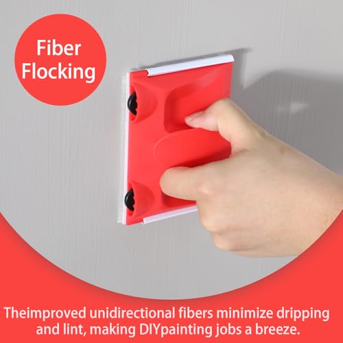 Paint Edger Trimmer with 2 Pcs Replacement Pads Edge Painting Tool for Walls Corners Ceilings, Paint Pad Applicator for Trim Painting Supplies
