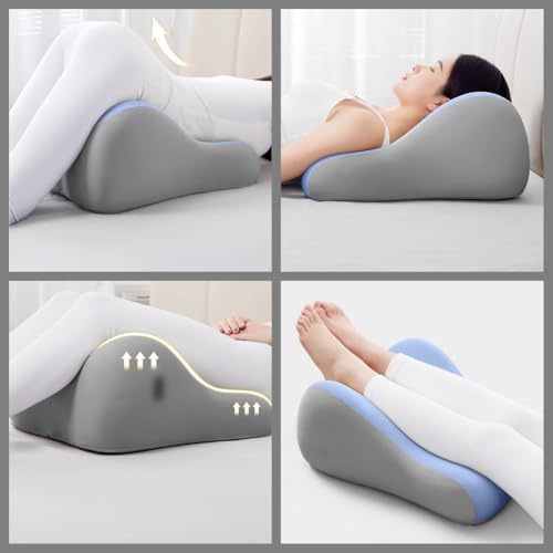 Couples Butt Cushion Pillow for Intimacy, Low-Profile Ergonomic Memory Foam Pillow for Bed, Home Pillows for Sitting and Lying, Recovers After Impact, Provides Intimacy Support (Grey-Large)