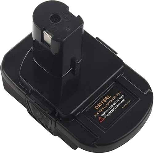DM18RL Batterie Adapter for Dewalt for Milwaukee 20V/18V Li-Ion Battery Convert to for Ryobi 18V P108 ABP1801 Battery with USB Port (Black)