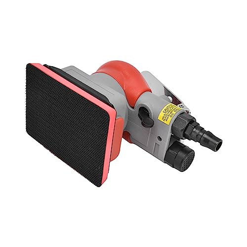 Pneumatic Sander Air Orbital Sander, Solid Alloy Steel Air Squares Sanding Machine 3 * 4 In 10000rpm Pneumatic Sander, Sanding Grinding Polishing Sander for Wood Metal Car Beauty