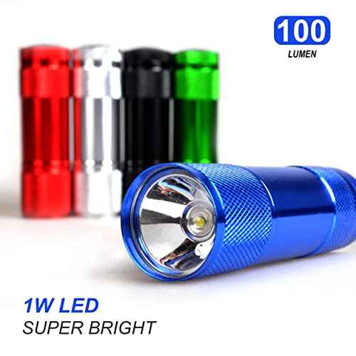 FASTPRO 20-Pack 100 Lumen Super Bright Aluminum LED Flashlights Set, with AAA Dry Batteries Included and Pre-Installed
