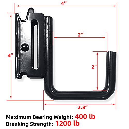 12PCS E Track J Hooks Heavy Duty E Track X Track Steel Hanger, Spring Fitting E Track Accessories for Enclosed Trailer, Cargo Van,Semi-Trucks Trailer,Black