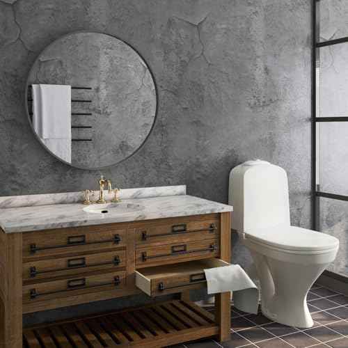Livelynine Concrete Wallpaper Peel and Stick Textured Black Grey Dark Moody Gothic Wall Paper for Bedroom Colleage Dorm Lime Wash Cement Concrete Contact Paper Waterproof Renter Friendly 15.8x78.8"