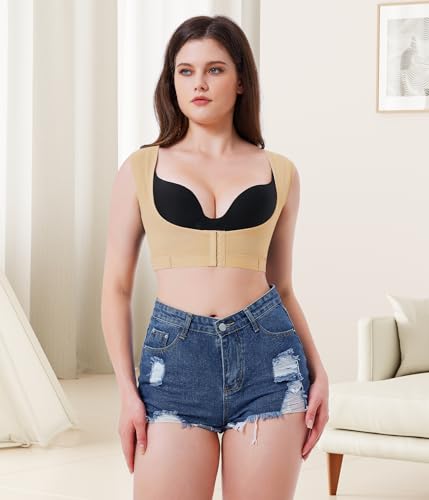 URSEXYLY Upper Back Brace for Women Breathable Posture Corrector Posture Support Back Straightener Pain Relief(Beige,3XL)