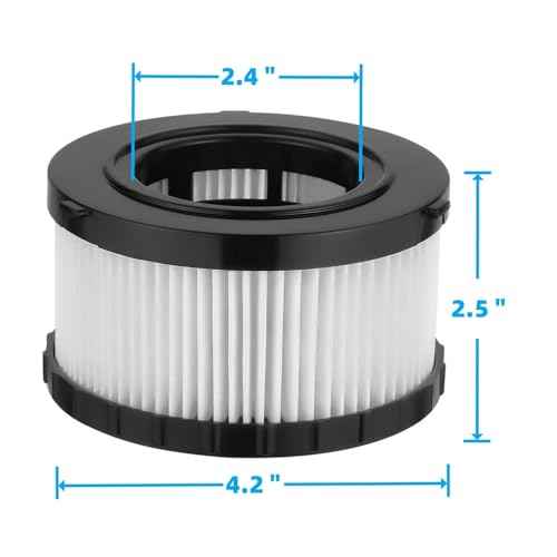 (3pk) DC5151H DCV517 HEPA Filter Replacement Compatible with DEWALT DC515 Wet Dry Vacuum, Includes 1 Cleaning Brushes, Washable and Reusable