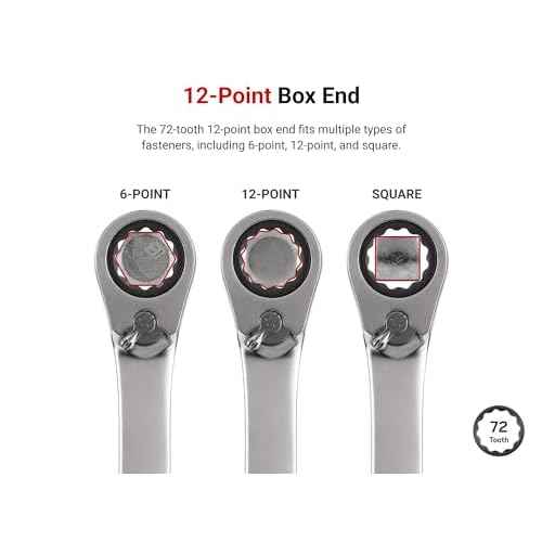 TEKTON 7/8 Inch Reversible 12-Point Ratcheting Combination Wrench | WRC23322