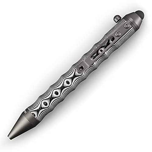 Cool Hand 4.5'' Bolt Action Pens, EDC Ballpoint Ink Refillable, Stylus for Touch Screen, Ergonomic Grip, Hold in Texture with Finger Grooves