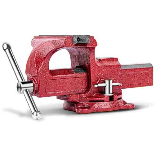 Forward 1305 5 Inch Home Vise Ductile Iron 5" Bench Vise Homeowner's Vice with Anvil and Swivel Base