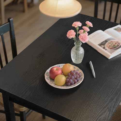 Peel and Stick Wallpaper Wood Contact Paper Black Wood Grain Wall Paper Thicken Textured Waterproof Easy to Clean Decorative Self-Adhesive Film for Cabinets and Drawers Surfaces 17.5In X 118In