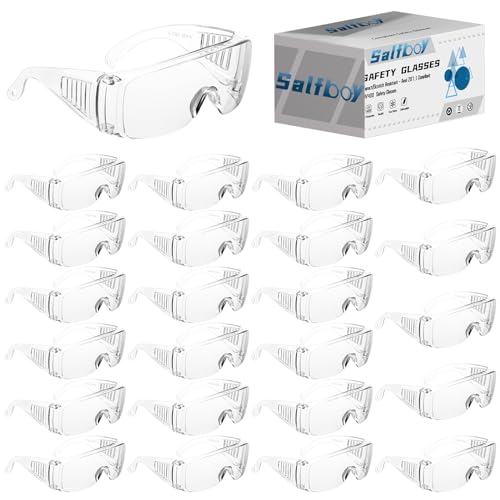 Safety Glasses Over Eyeglasses with Anti-Fog and Scratch Resistant ANSI Z87 Safety Goggles Over Glasses