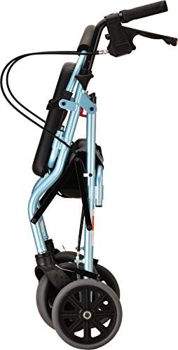 NOVA Medical Products Zoom Rollator Walker with 20" Seat Height, Diamond Blue