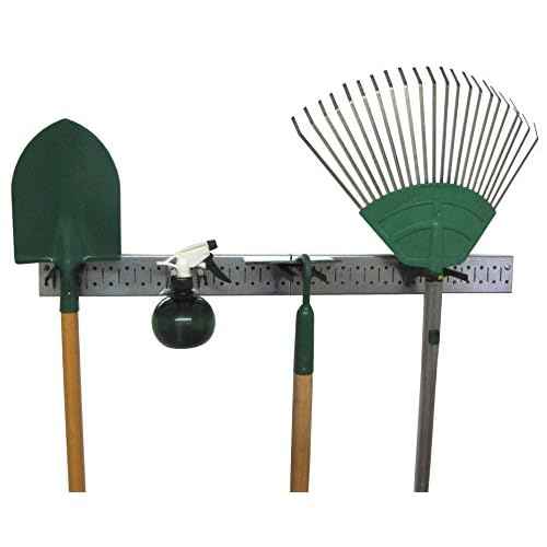 Wall Control Metal Pegboard Strip Garden Tool Organizer Pegboard Rail Kit