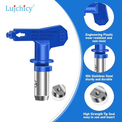 313 Spray Tip Nozzle, Reversible2 Airless Paint Sprayer Tips for Airless Sprayer (/Pack)