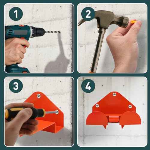 Gugxiom 2Pcs Weed Eater Hangers, Weedeater Hanger Wall Mount Garage Organizer Trimmer Rack, Trimmer Storage Rack for Garage