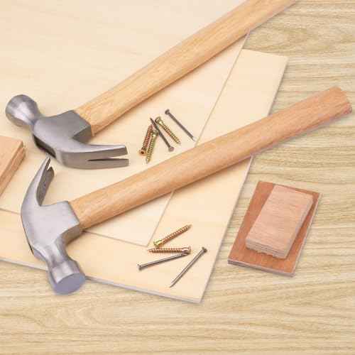 5 Packs 16 OZ Claw Hammer with Wood Handle, Perfect Gift for Your Husband, Dad, or Friends! Ideal for Woodworking, Repairing, and Nailing. by GENHAKON.