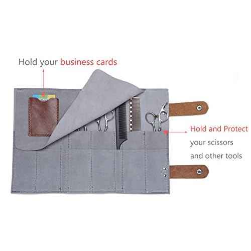 PERFEHAIR Hair Stylist Scissor Holder Pouch Case - Hairdresser Tool Holster Bag with 12 Pockets for Salon Shears