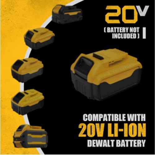 Angle Grinder, 20V Brushless Cordless, 4-1/2 Inch, Compatible with Dewalt Battery (No Battery), with Metal Grinding Wheel, for Cutting, Grinding, Polishing, Carving