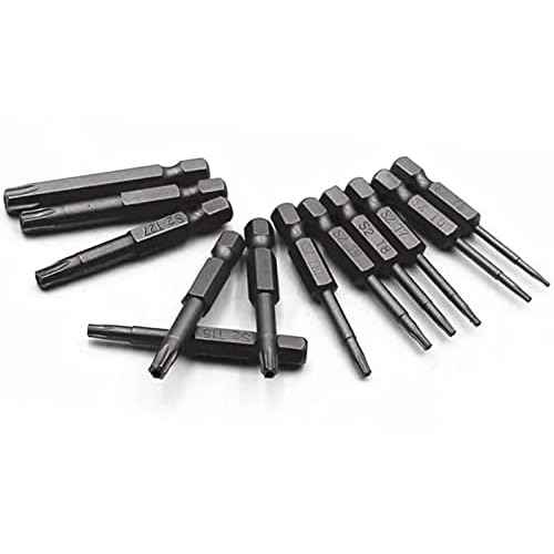 aiyun 12-Piece Security Bits, 2 Inch long S2 Steel Magnetic Security Screwdriver Set, 6 Point Star Driver Bit Set Screwdriver for Shark Vacuum T5-T40 (50mm)