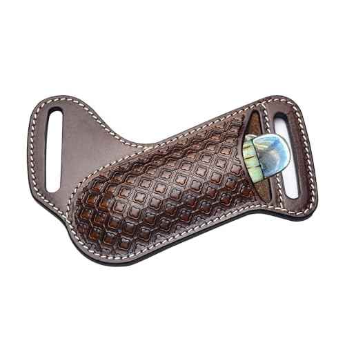 Knife Sheath,Thick Genuine Leather Knife Sheath for Belt,Fits Folding Pocket Knife Sheaths EDC Tool Holster