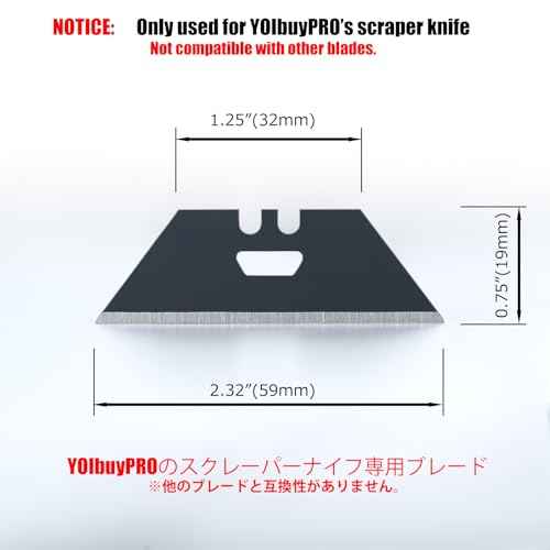 Replacement Blades for Scraper Cutters, 10pcs Case X5, SK2 Material, Black Rust Prevention, Heat Treated (50pcs)
