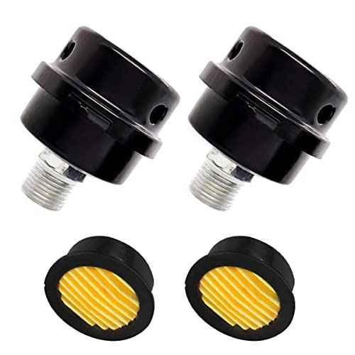 2 Pcs 20mm Air Compressor Silencer Filter,1/2"Thread Air Compressor Intake Filter Noise Muffler Air Compressor Parts