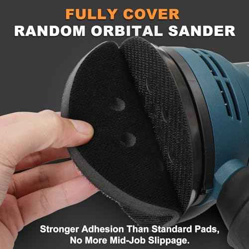 5-Inch 8-Hole Interface Pad:4 Pack Hook and Loop Foam Sanding Discs Backing Pads Replacement for Random Orbital Sander,Soft Density Sponge Round Cushion Buffer