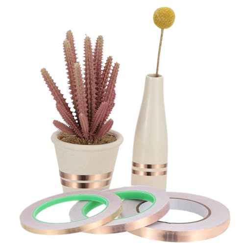PATIKIL 36 Yard 3/8 Inch Copper Foil Tape,1 Roll Copper Tape with Conductive Stained Glass Foil Tool with Scraper for Stained Tools DIY Crafting