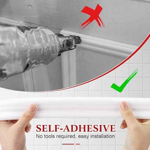 32.8ft Peel and Stick Molding Chair Rail Panel Flexible Wall Molding Trim Self Adhesive Panel Moulding for DIY Home Wall Protection Cabinet Border Mirror Frame(1.6 Inch X 32.8 ft,White)