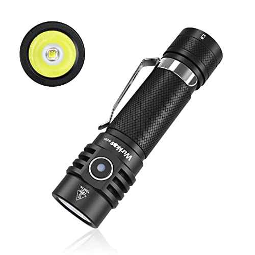 Wurkkos Flashlight WK03-1800 High Lumen Flashlight,SST-40 LED 90CRI 217M 6000K IP68 Waterproof LED Flashlight,EDC Pocket Flashlights 5 Modes for Camping,Home,Emergencies