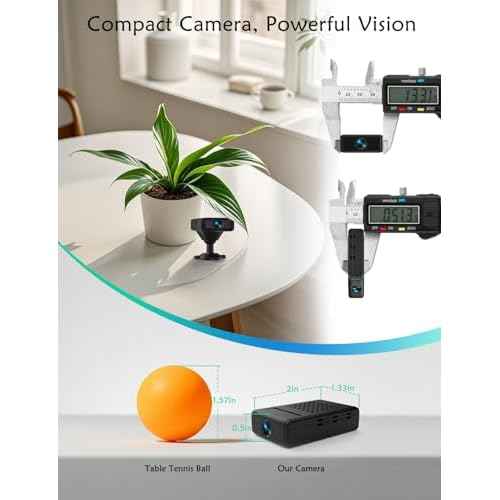 Hidden Video Cameras, Mini Security Camera, 2025 Upgraded Wireless Nanny Cam with 1-Year Cloud Storage, 180¡Æ Rotating Lens, Motion Detection, WiFi/Offline Recording, Small Camera Only 0.5in Slim!