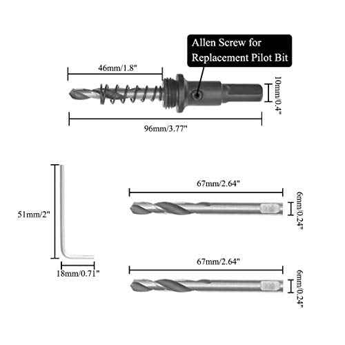 2 3/4 inch/70mm Hole Saw BI-Metal Hole Saw Tools,Hole Cutter, Cut Smooth and Fast for Cornhole Boards, Wood, Plastic, Drywall, Fiberboard