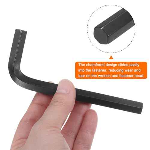 HARFINGTON Hex Key Wrench 10mm L-Shape Hexagon Metric Wrenches Chrome Vanadium Steel Repairing Tool for Home Repair, Black