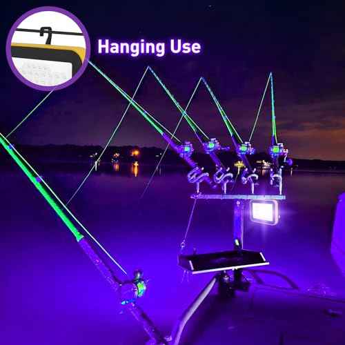 Rechargeable LED Black Light, Battery Powered Portable Blacklight, 400nm LED Flood Light Black Lights, Neon Glow Party, Blacklight Catfishing, Halloween, Glow in The Dark Decoration 4 Pack